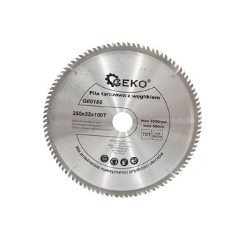 Disc pentru lemn 250x32x100T + reductor 25,4mm, GEKO G00186 Disc pentru lemn 250x32x100T + reductor 25,4mm, GEKO G00186