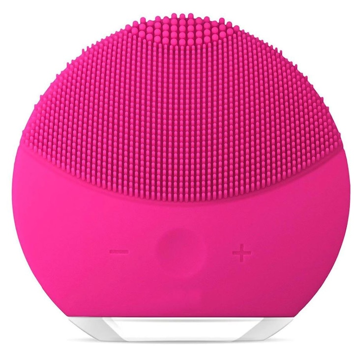 Dispozitv pentru curatare si masaj facial, 5 trepte de viteza, portabil, fara fir, culoare roz