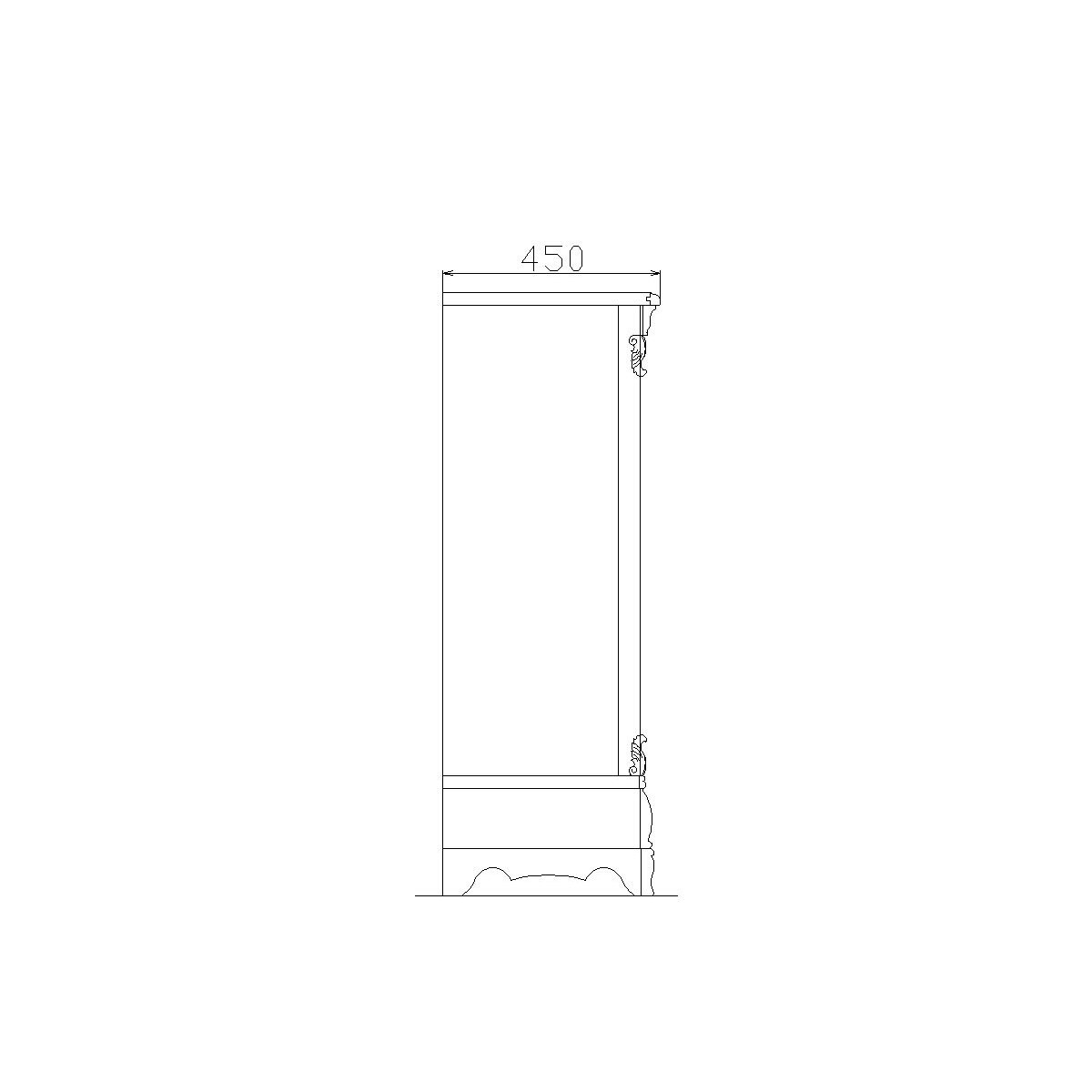 Comoda royal, 5 sertare, lemn masiv, alb roz, 65 x 124 cm - eMAG.ro