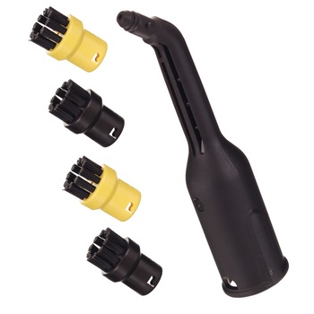 Set perii rotunde + duza Karcher, compatibil SC1 SC2 SC3 SC4 SC5, Set galben 2 buc, negru 2 buc Set perii rotunde + duza Karcher, compatibil SC1 SC2 SC3 SC4 SC5, Set galben 2 buc, negru 2 buc