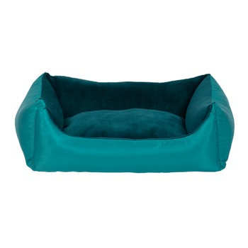 Pat pentru caini si pisici, cu husa detasabila, turcoaz cu verde, 70 x 55 cm Pat pentru caini si pisici, cu husa detasabila, turcoaz cu verde, 70 x 55 cm