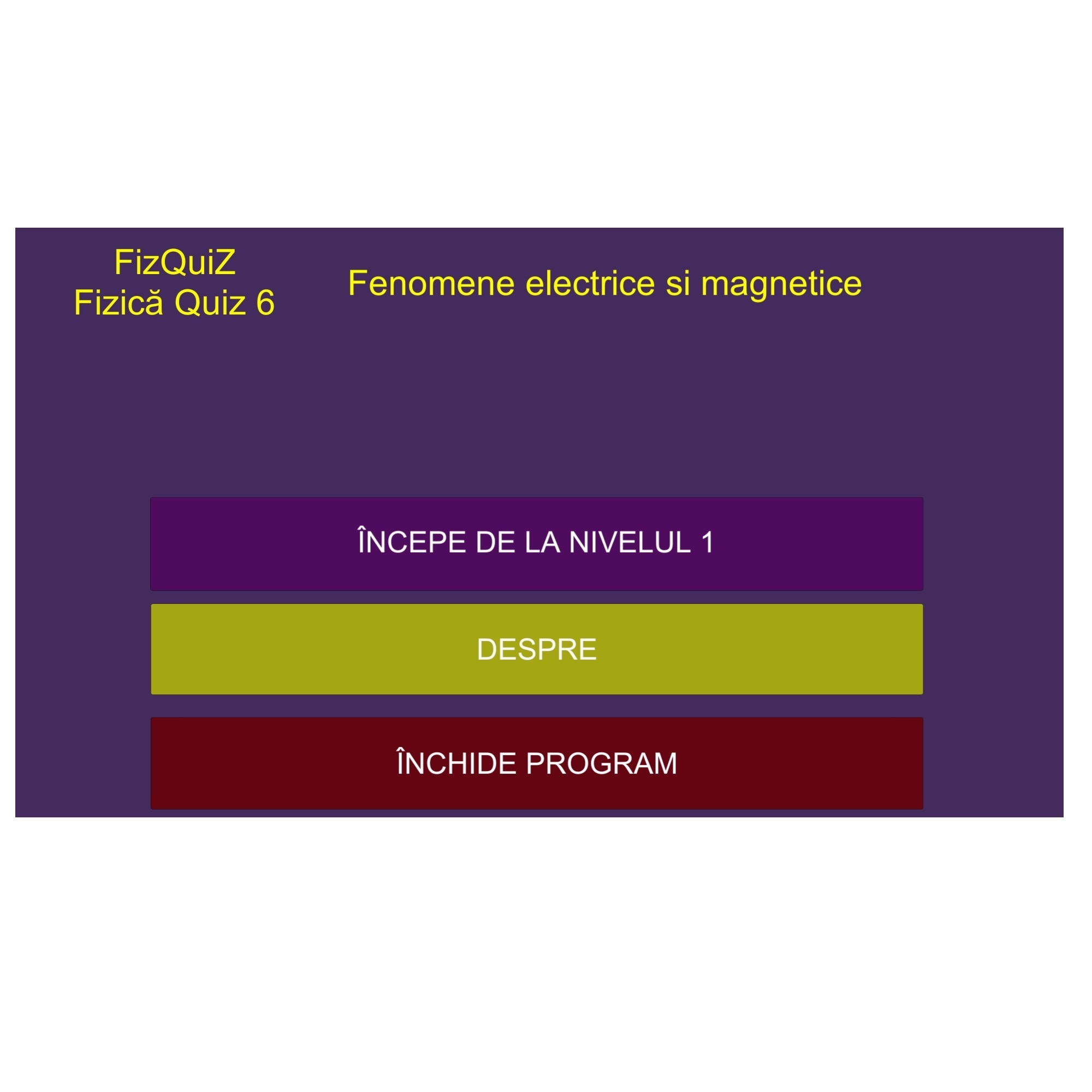 Fizquiz Fizica Quiz 6 Fenomene Electrice Si Magnetice Emag Ro