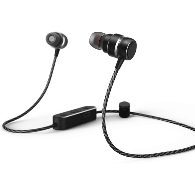 Casti in-ear Hama, Bluetooth, Microfon, Dopuri 3 marimi, Negre