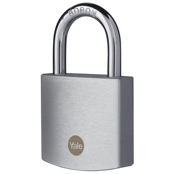 Lacat din alama cu finisaj cromat Yale Y120B/50/127/1, 50 mm, 7 mm diametru veriga Lacat din alama cu finisaj cromat Yale Y120B/50/127/1, 50 mm, 7 mm diametru veriga