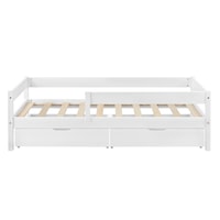 pat copii borgarnes w200 encasa 206 x 96 x 50 cm lemnpal alb cu 2 sertare si protectie impotriva caderilor imagen 49_0_
0