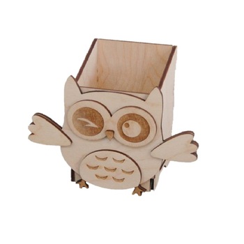 Organizator de birou din lemn / bufnita mica, 11x8 cm Organizator de birou din lemn / bufnita mica, 11x8 cm