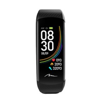 Bratara Inteligenta Media-Tech Active Band Temperature MT866, Ecran Tactil TFT, BT 4.0, rezistenta la apa, monitorizare temperatura corporala, puls, presiune si oxigenare sange, Android, iOS, intrari apeluri, negru
