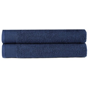 Set 2 prosoape de maini vidaXL, Bumbac, 50 x 100 cm, Albastru Set 2 prosoape de maini vidaXL, Bumbac, 50 x 100 cm, Albastru