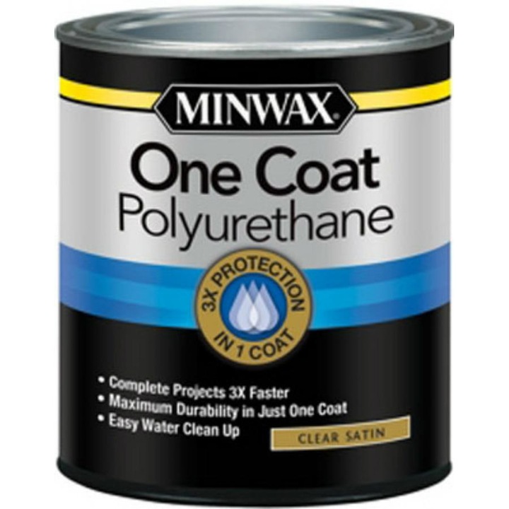 Лак за дърво Minwax® One Coat Polyurethane, Satin, 0.946 l