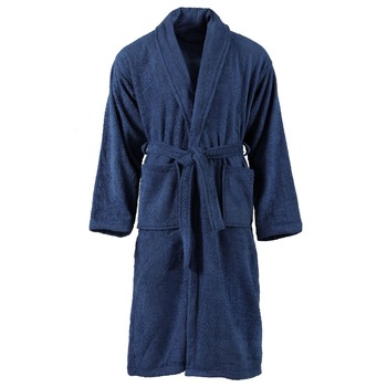 Halat de baie unisex Terry, vidaXL, Bumbac, S, Albastru Halat de baie unisex Terry, vidaXL, Bumbac, S, Albastru