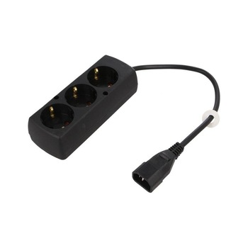 Cablu alimentare C14 - 3xSchuko mama 0.3m Cablu alimentare C14 - 3xSchuko mama 0.3m