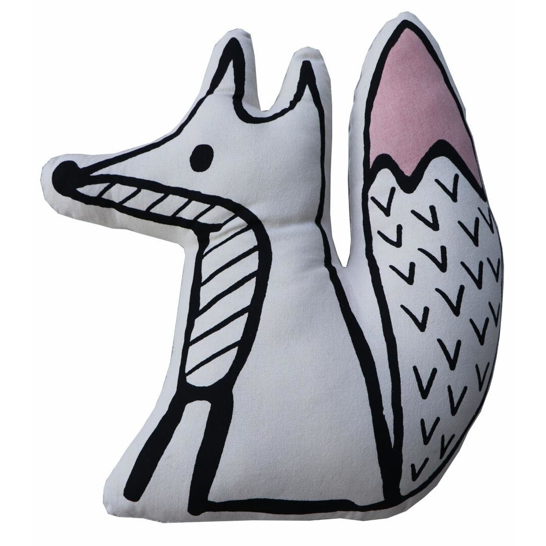 Perna decorativa in forma de Vulpe 35x40 cm, 100% bumbac cu umplutura din poliester