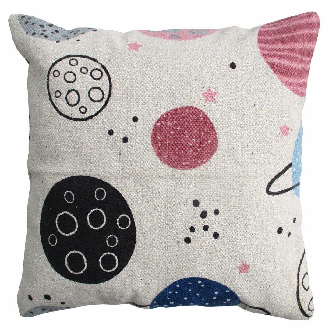 Perna decorativa 45x45 cm Planete, fermoar,:100% bumbac, umplutura din poliester