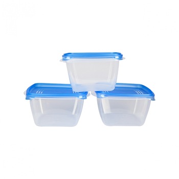 Set 3 cutii alimente, patrate, 1,3 litri Set 3 cutii alimente, patrate, 1,3 litri
