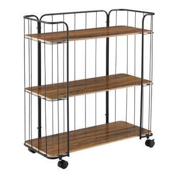 Carucior servire la masa ABCF-1508, en.casa, 79 x 70 x 31 cm, metal/MDF/plastic, negru/maro Carucior servire la masa ABCF-1508, en.casa, 79 x 70 x 31 cm, metal/MDF/plastic, negru/maro