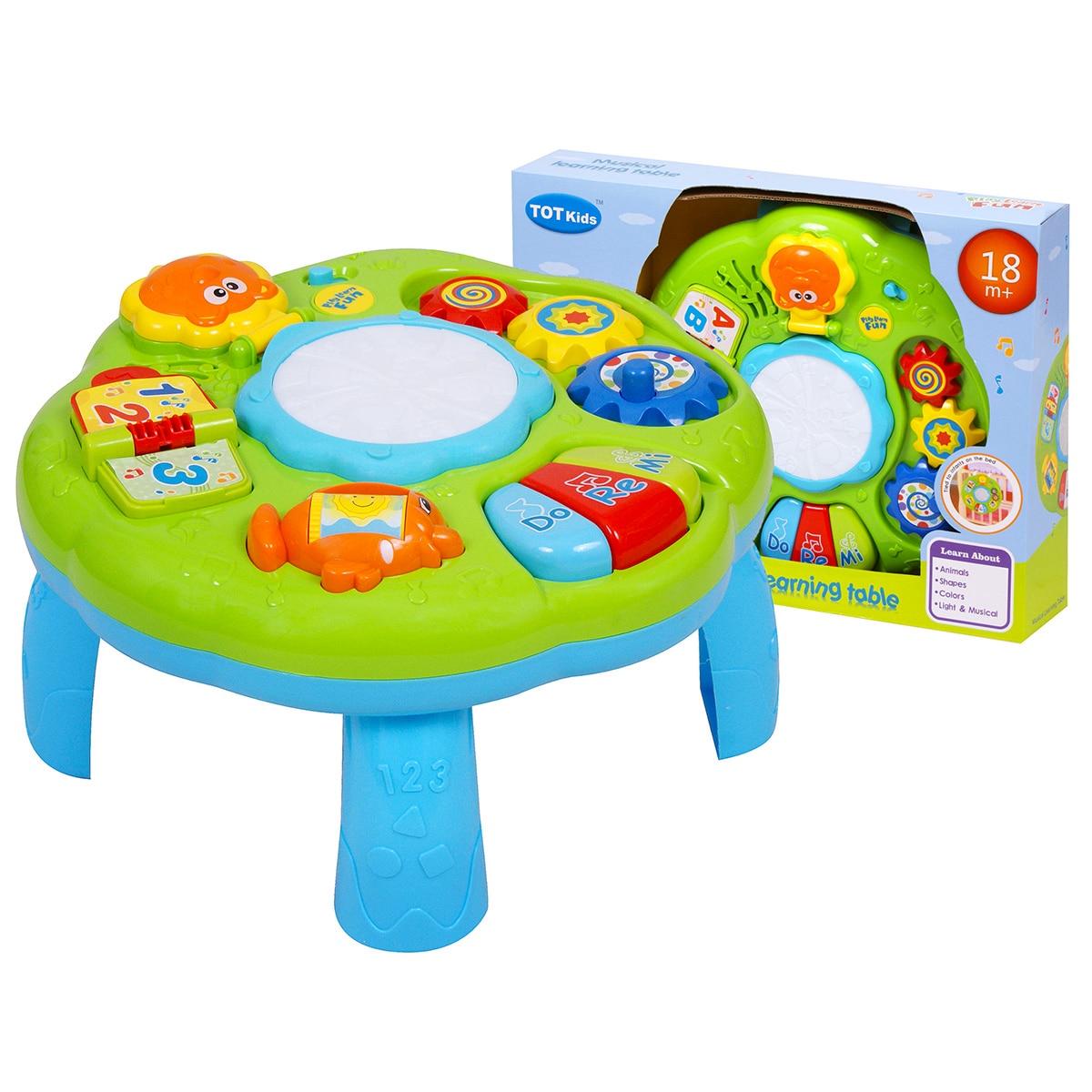 Masuta multifunctionala 2 in 1 Activitati Bebe Green Fun