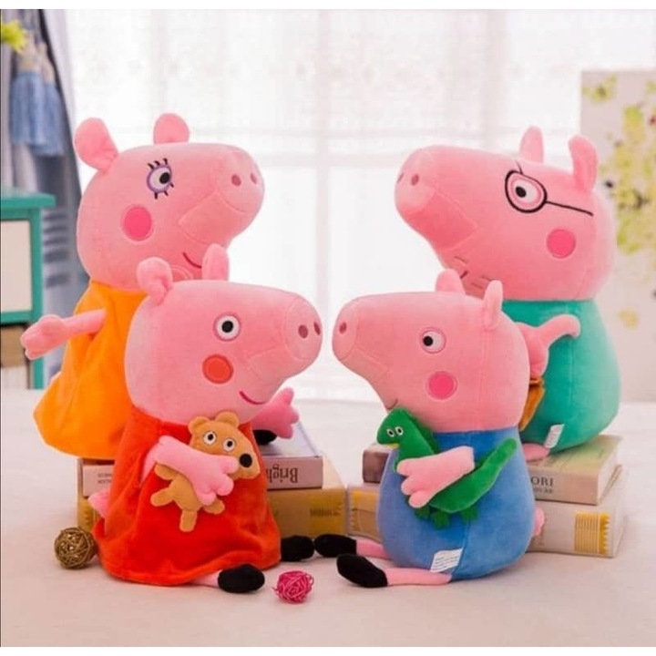 Set 4 jucarii de plus Peppa Pig , 25 cm