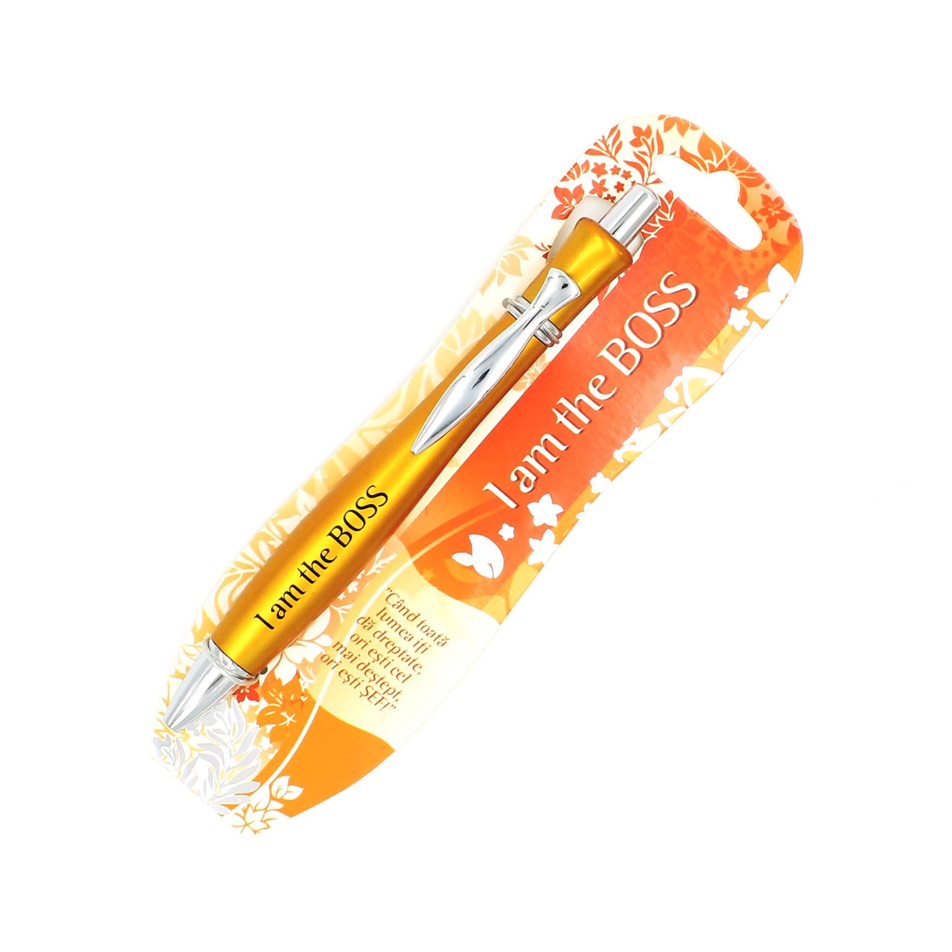 Pix elegant personalizat cu mesaj I am the BOSS