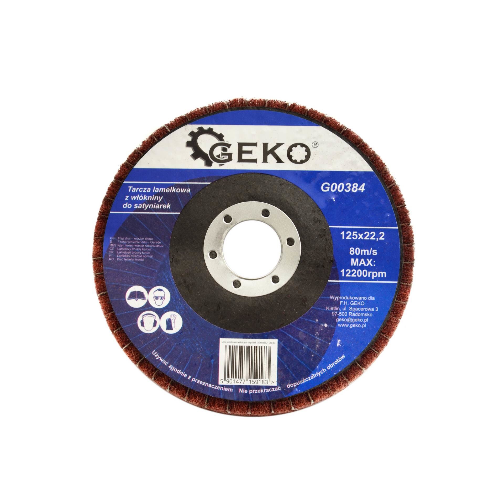 Disc pentru slefuit, 125mm x 22.2, Geko G00384