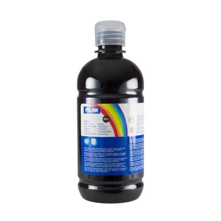 Vopsea Tempera MILAN, 500 ml, Neagra