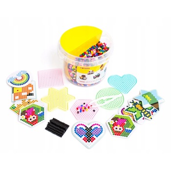 Set Creativ Educativ, Margele Termoadezive, 5020 Piese, 10 Sabloane, 6 Ani +, Multicolor Set Creativ Educativ, Margele Termoadezive, 5020 Piese, 10 Sabloane, 6 Ani +, Multicolor