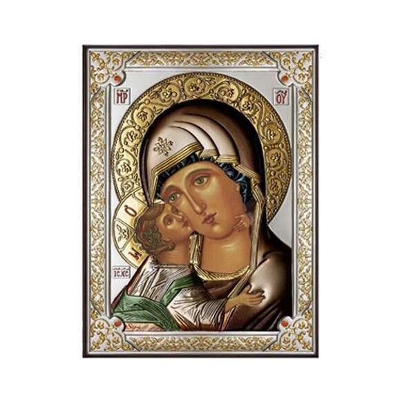 Icoana Argint Maica Domnului Vladimir 8X11cm Color ClassGifts