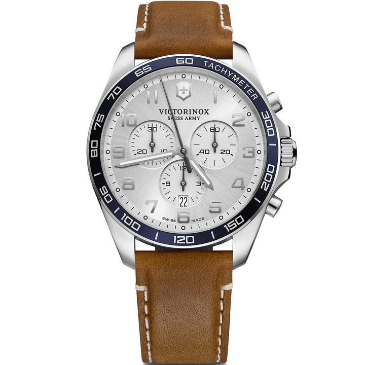 Ceas barbatesc Victorinox 241900, Quartz, 42mm, 10ATM, Argintiu