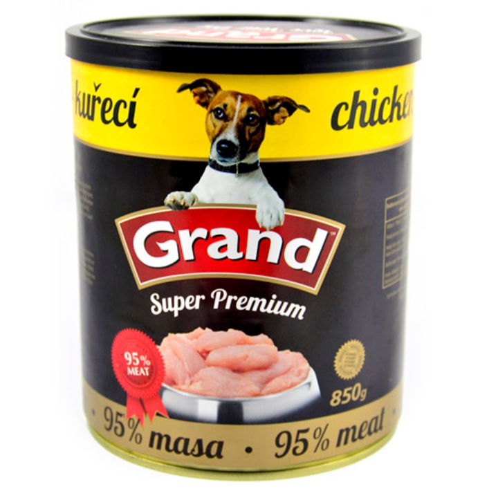 Grand Super Premium 850g 1/4 egész csirke 95% csirkehús tartalom