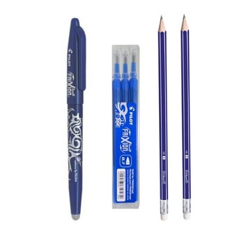 Set Roller Pilot Frixion Ball , 0.7mm , 3 rezerve Pilot Frixion Ball 0.7mm albastre, 2 creioane Pelikan Set Roller Pilot Frixion Ball , 0.7mm , 3 rezerve Pilot Frixion Ball 0.7mm albastre, 2 creioane Pelikan