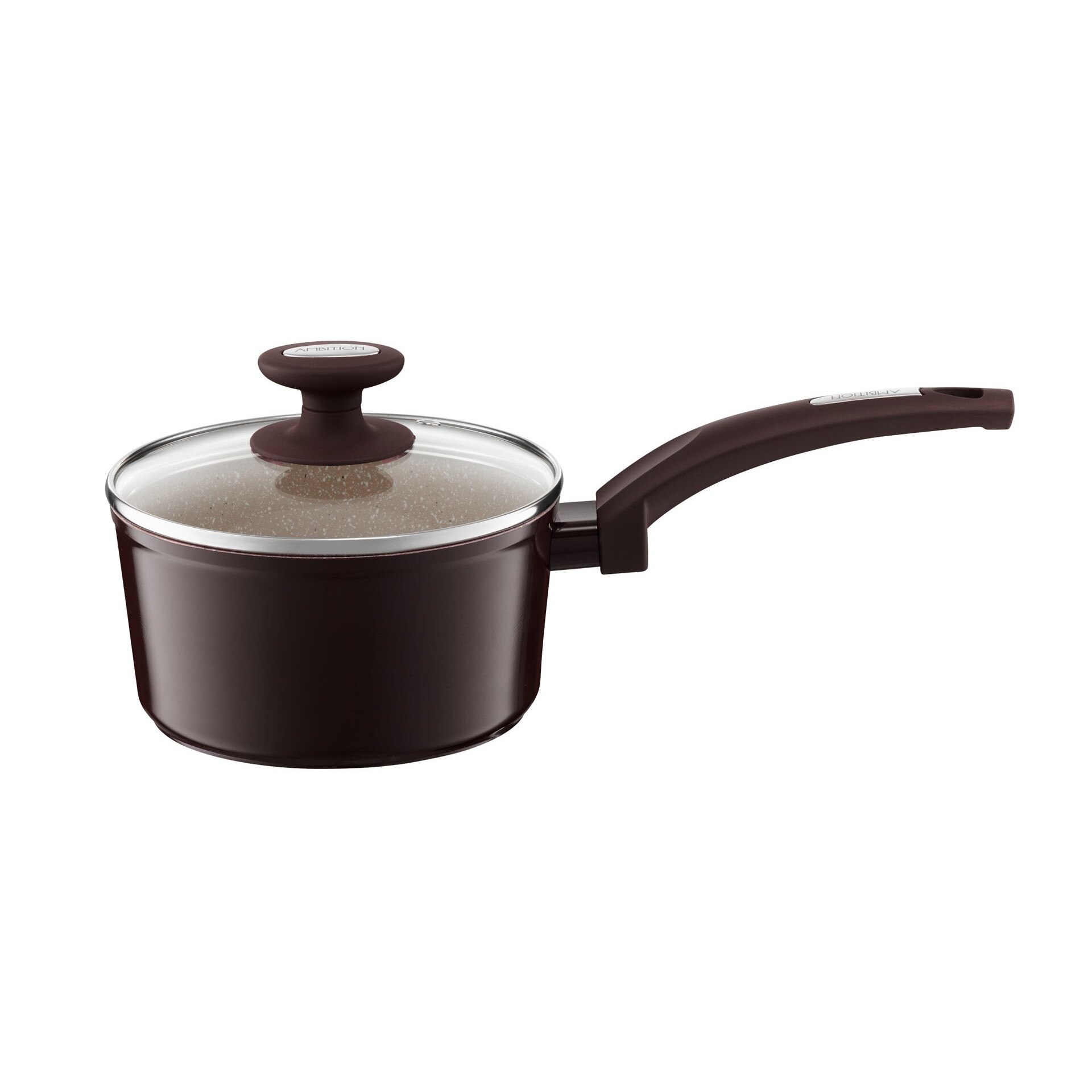 Cratita Ambition 16cm acoperire Qualum Basic Stone Edition Brown Stone