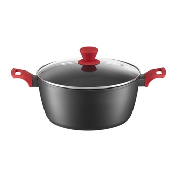 Oala cu capac Ambition 28cm cu invelis Qualum Basic Karo Oala cu capac Ambition 28cm cu invelis Qualum Basic Karo