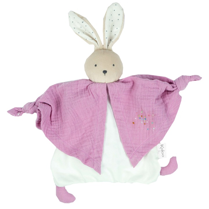 Плюшена играчка Kaloo Doudou - Заек, Розов, 20 см