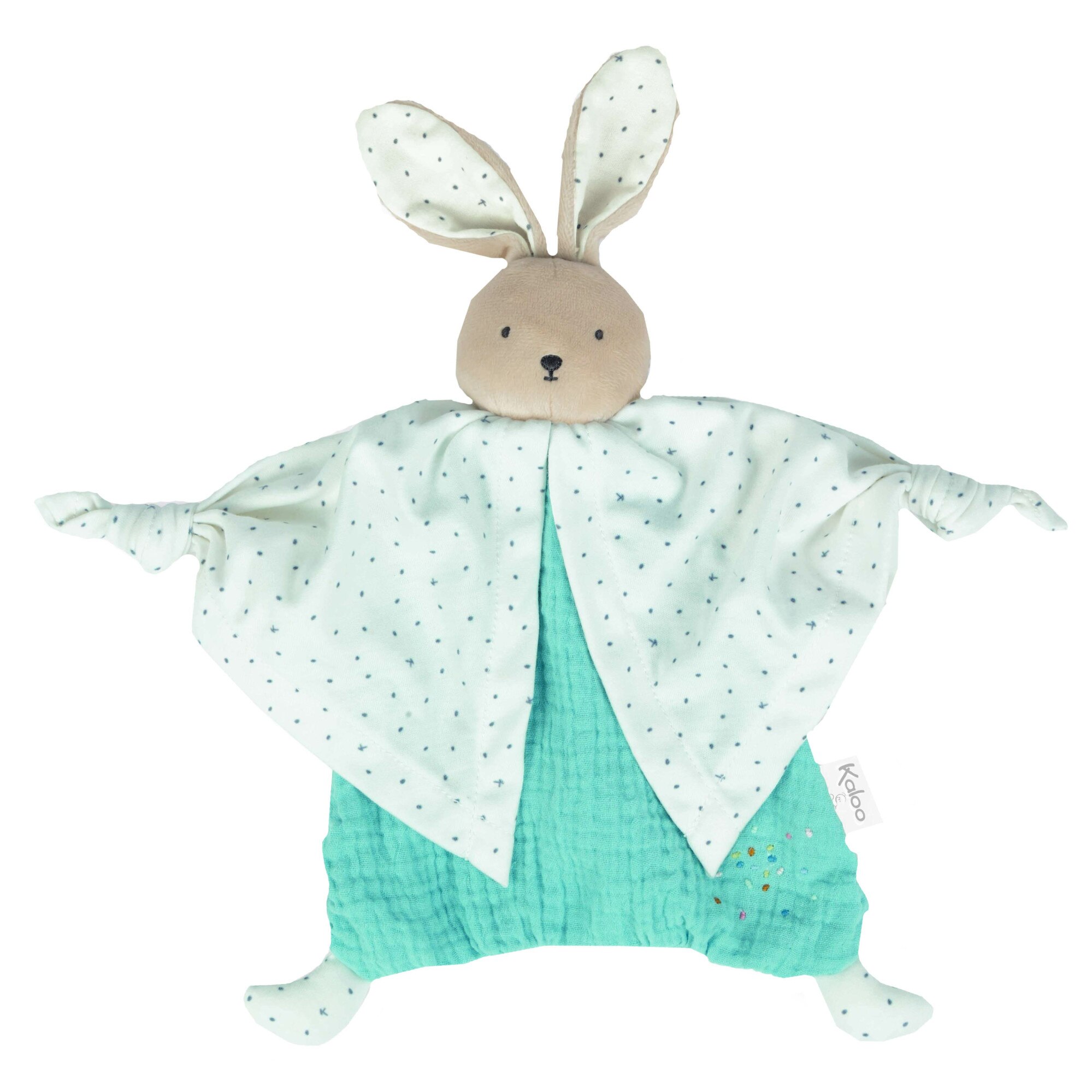 Jucarie de plus Kaloo Doudou - Iepuras, albastru, 20 cm