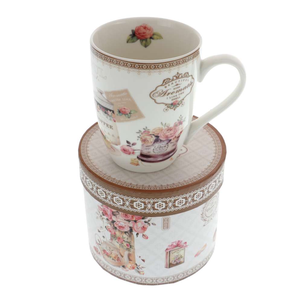 Cana Cafea Maro cu Flori Beautiful 250 ml