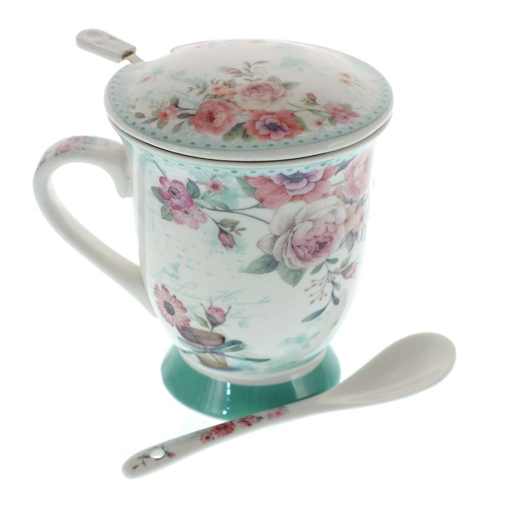 Cana cu Lingura si Strecuratoare Green Roses 250 ml