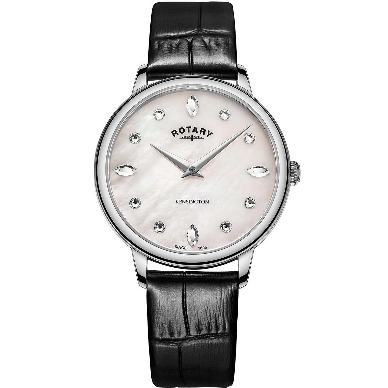 Ceas de dama Rotary LS05170/41, Quartz, 35mm, 5ATM, Argintiu