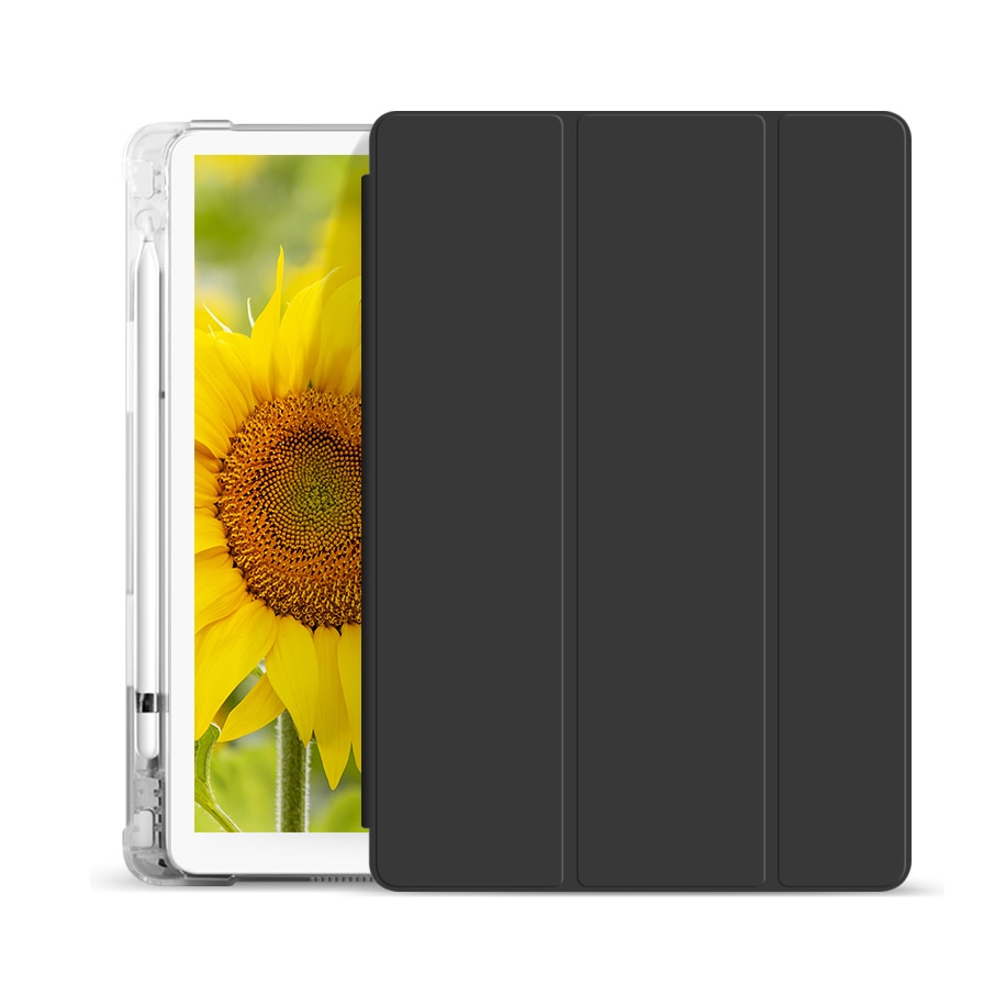 Husa Flip Magnetica cu suport Stylus Pen pentru iPad 7, 8 10.2 Inch 2019, 2020 - Negru