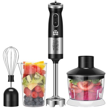 Set Blender de mana 4 in 1 ForMe, 700W, 2 viteze, Functie turbo, Cana 500 ml, Tocator 600 ml, Negru Set Blender de mana 4 in 1 ForMe, 700W, 2 viteze, Functie turbo, Cana 500 ml, Tocator 600 ml, Negru
