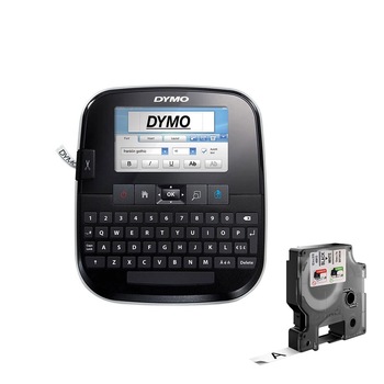 Aparat de etichetat (imprimanta etichete) Dymo LabelManager 500TS, QWERTY, (touchscreen) si 1 caseta etichete profesionale D1, 12mm x 7m, negru/alb, S0946410, 4501 Aparat de etichetat (imprimanta etichete) Dymo LabelManager 500TS, QWERTY, (touchscreen) si 1 caseta etichete profesionale D1, 12mm x 7m, negru/alb, S0946410, 4501