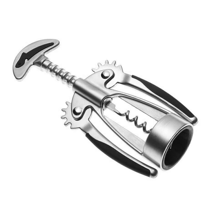 Тирбушон kinghoff kh 3407, силиконови дръжки, инокс