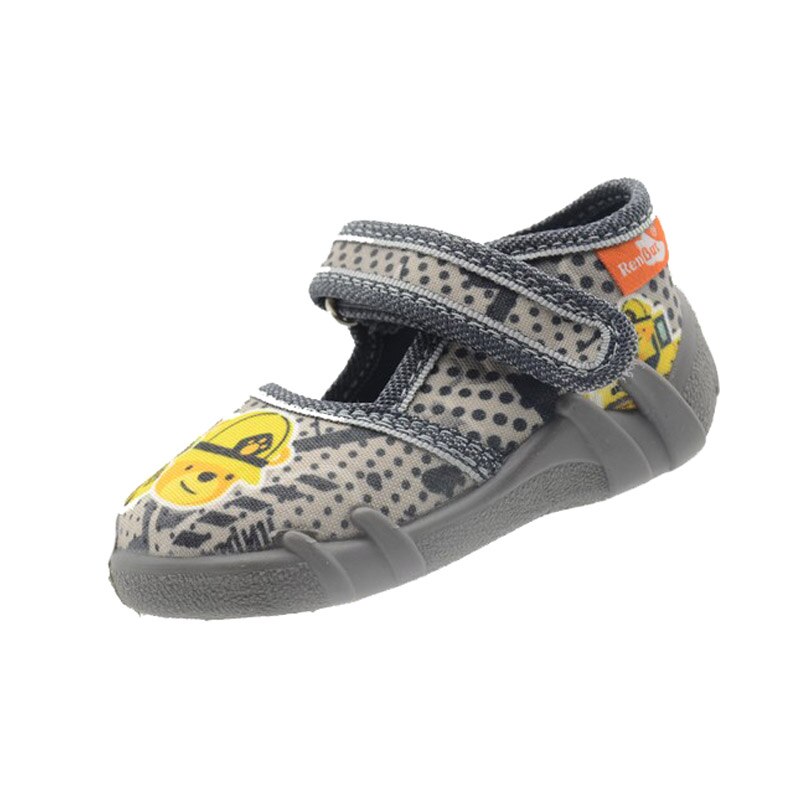 Pantofi profilactici din panza pentru baieti Renbut 33-416-98G, Gri