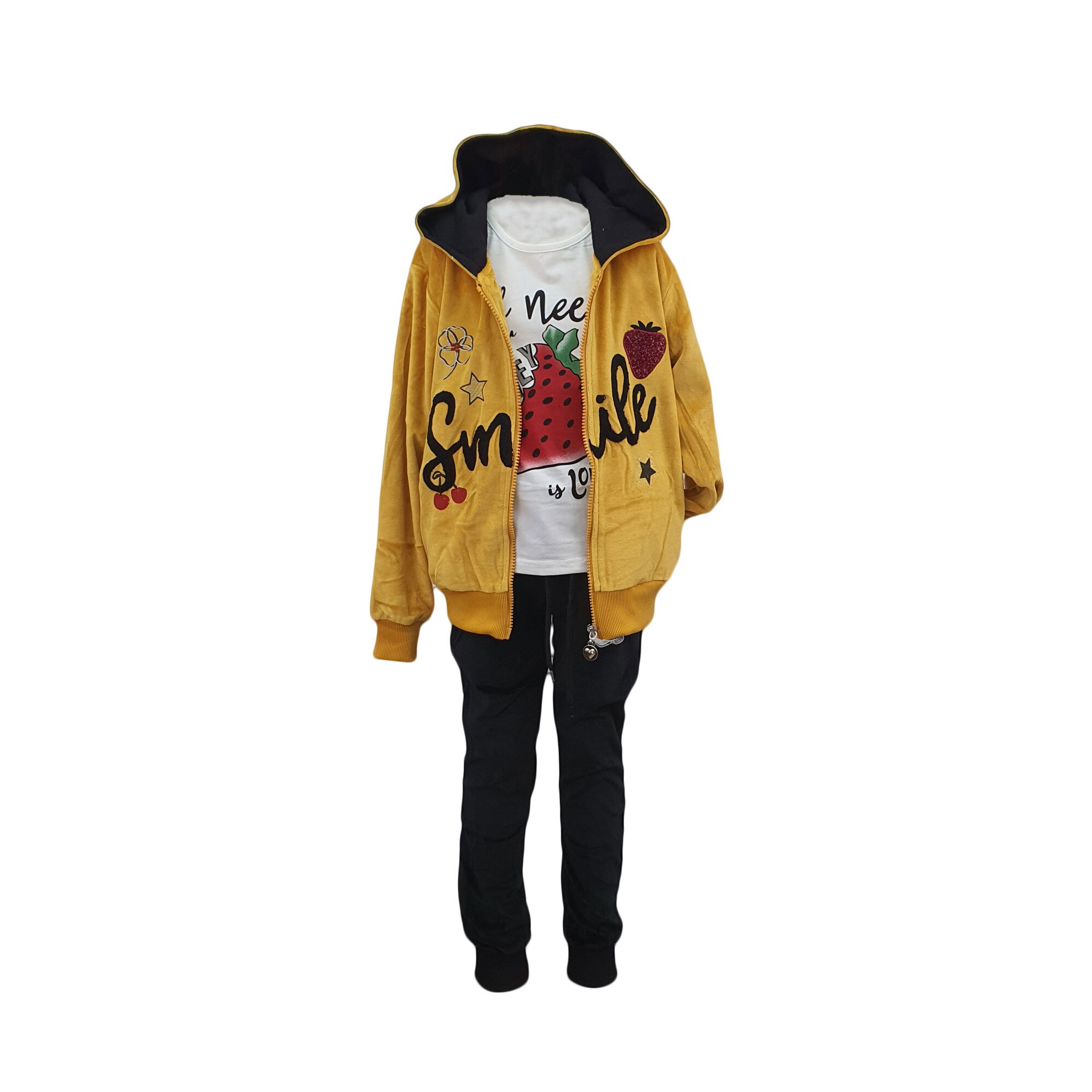 Trening model Smile, trei piese multicolore, marime 104 cm, varsta 4 ani