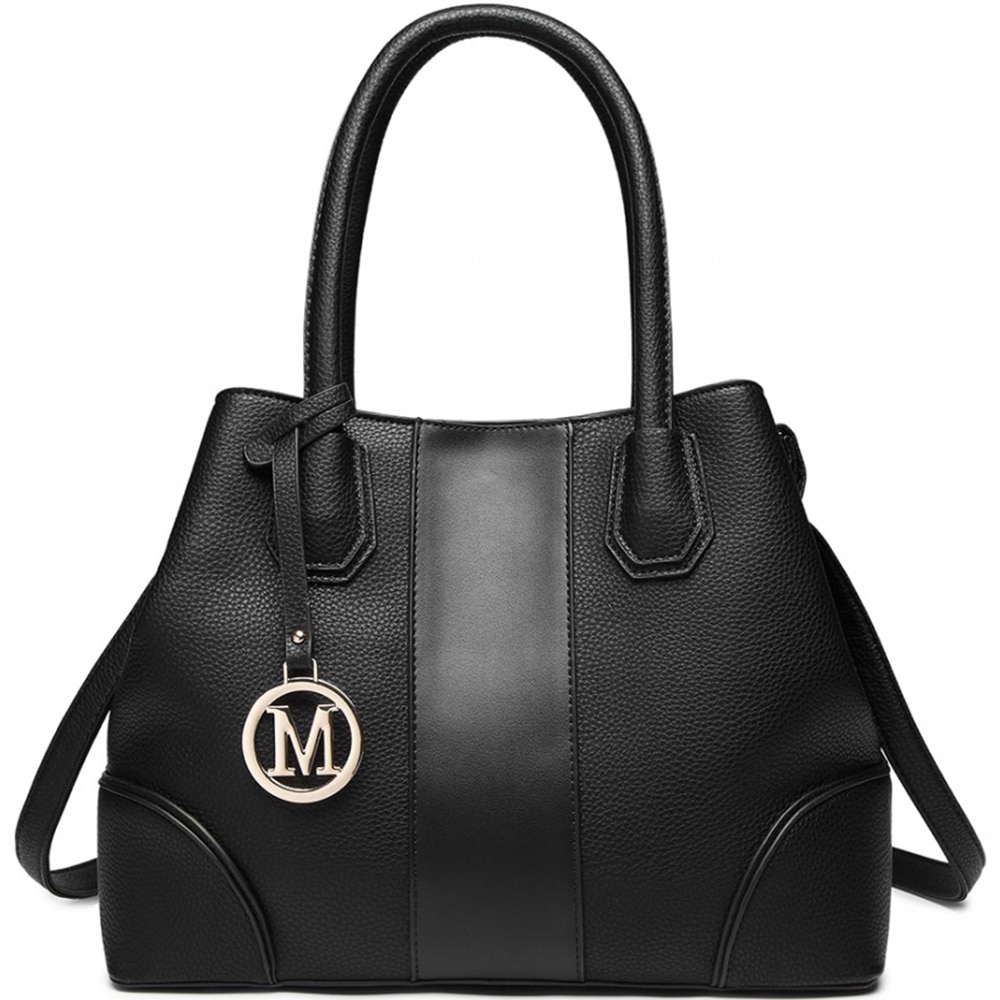 Geanta de mana pentru dama, piele eco, LT1822BK Negru