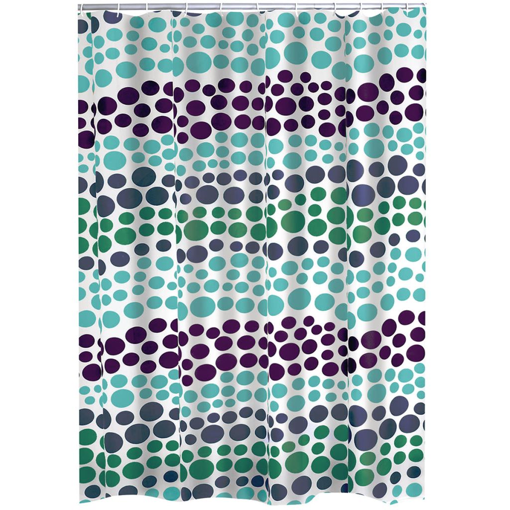Perdea de dus cu imprimeu punctat RIDDER, Vinil, 180 x 200 cm Verde