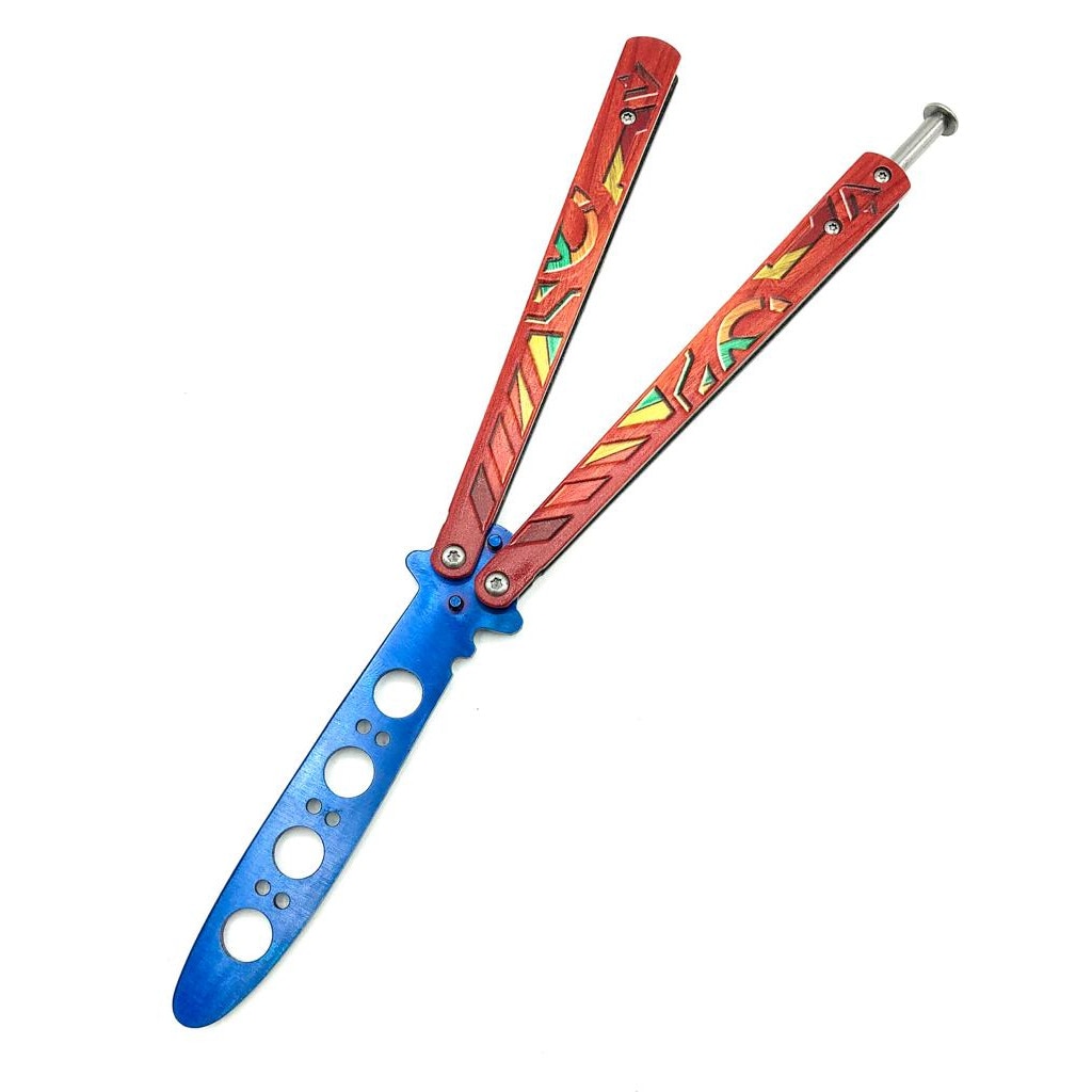 Briceag Balisong Butterfly pentru antrenament, 23 cm, Avengers Edition