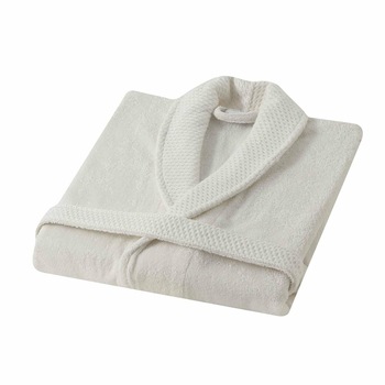 Halat de baie Valeron, Lisset, bumbac 100%, 430 g/m2, S/M, calitate premium, crem Halat de baie Valeron, Lisset, bumbac 100%, 430 g/m2, S/M, calitate premium, crem