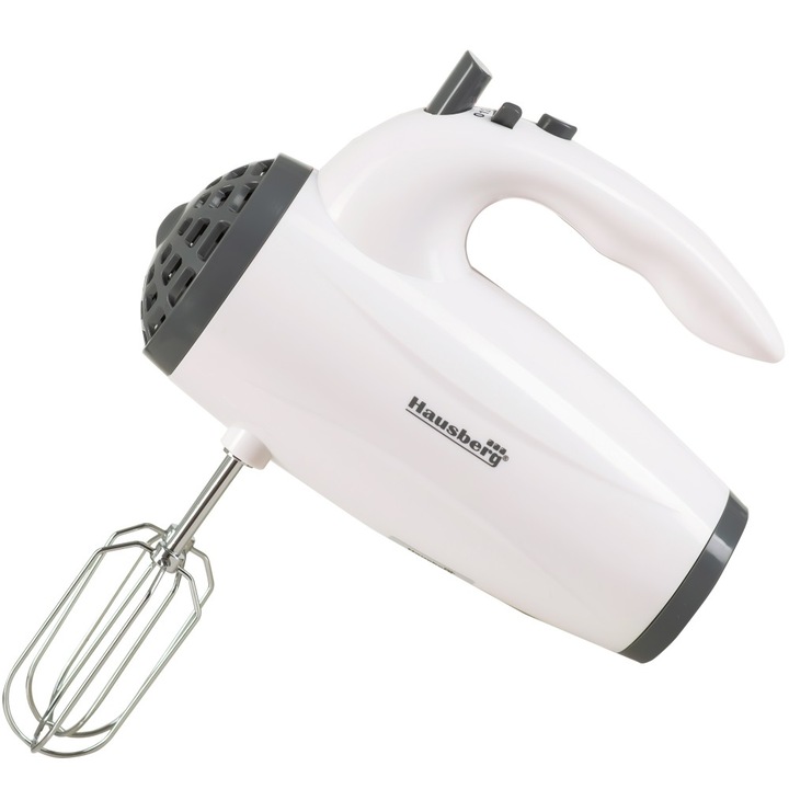 Ръчен миксер HAUSBERG HB-4119, Бял, 5 скорости