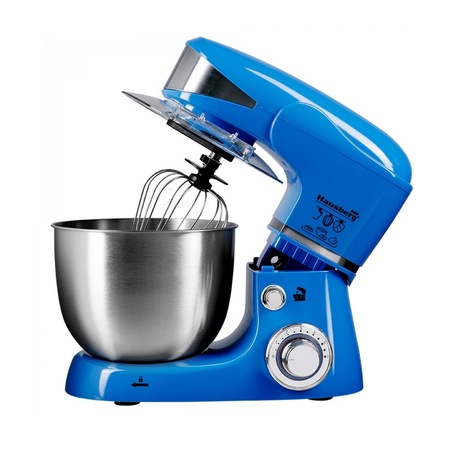 Mixer planetar cu bol din inox Hausberg HB-7620BL, 1000 W, 6 trepte, 5 L, Albastru
