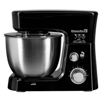 Mixer electric cu bol inox Hausberg HB7625NG, 4.5 L, 700 W, 6 trepte, Negru Mixer electric cu bol inox Hausberg HB7625NG, 4.5 L, 700 W, 6 trepte, Negru