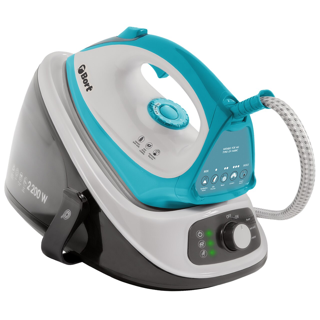 Statie de calcat BORT SteamCare, 2200 W, Alb / Albastru